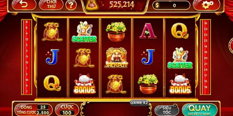 Đồ họa slot Thần Tài đặc sắc 